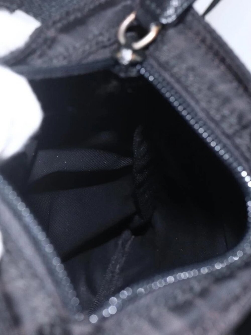 PRADA Shoulder Bag Nylon Black Silver Auth am10762 - Picture 12 of 16